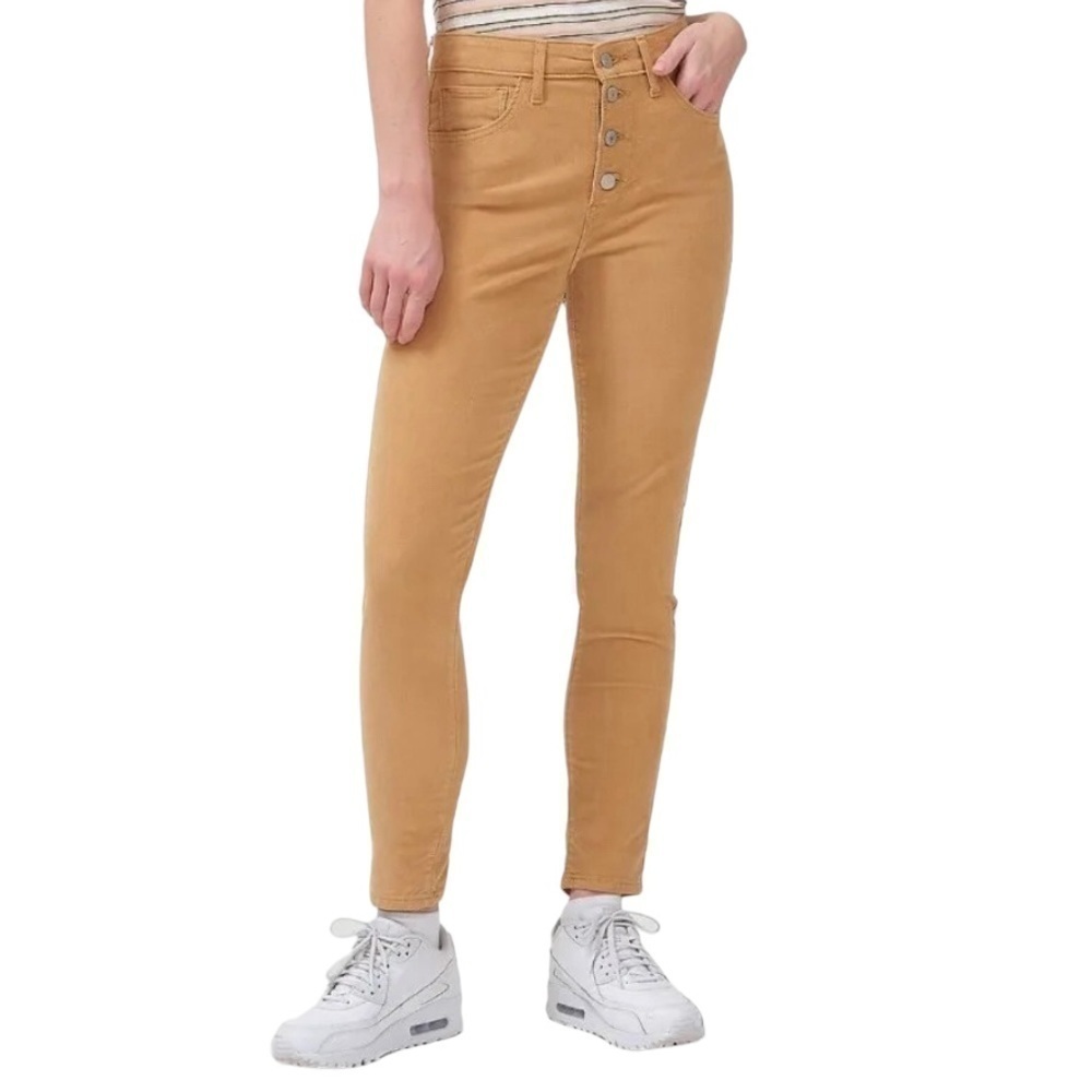 LEVI'S 721 Corduroy High Rise Button Front Skinny Women's Pants Size 26